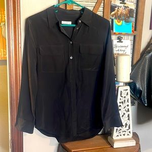 Silk equipment button up shirt. Size runs a little small.